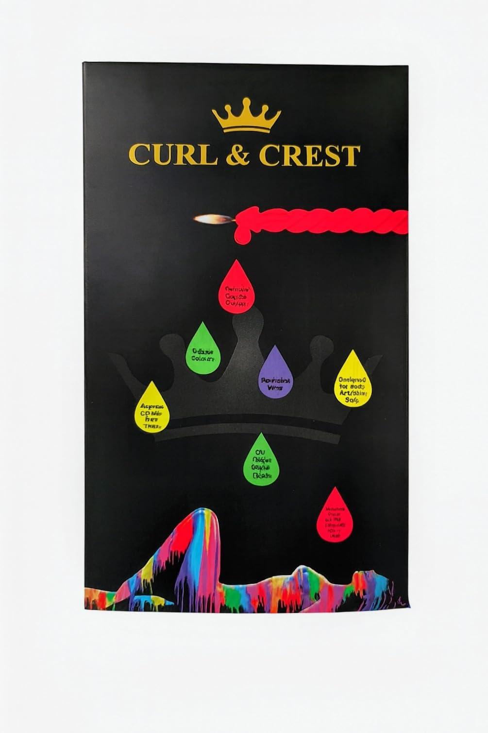 Curl & Crest UV Drip Candles - Skin safe Body art candle