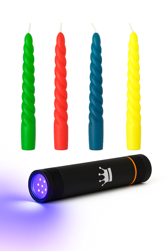 The Glow Experience - UV Candles & Torch Set